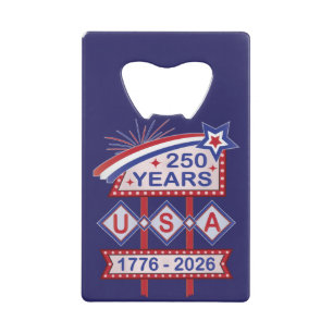 Retro USA 250th Anniversary Marquee Sign 1776-2026