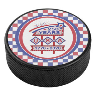 Retro USA 250th Anniversary Marquee Sign 1776-2026 Hockey Puck