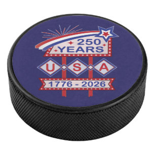 Retro USA 250th Anniversary Marquee Sign 1776-2026 Hockey Puck