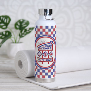 Retro USA 250th Anniversary Marquee Sign 1776-2026 Water Bottle