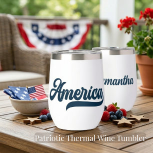 Retro USA America Personalised Name
