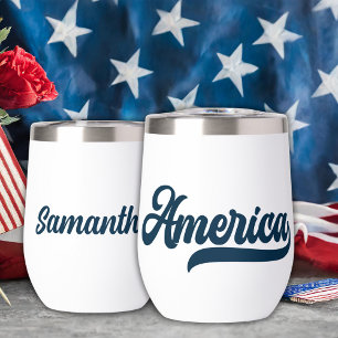 Retro USA America Personalised Name