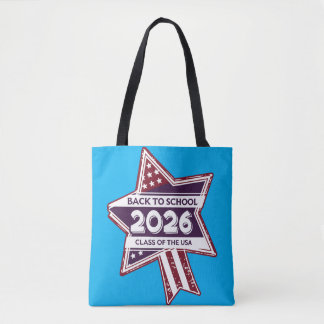 Retro USA Class of 2026 Back to School Tote Bag