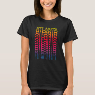 Retro Usa Colourful City  Nostalgic Atlanta T-Shirt