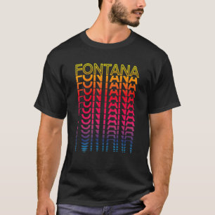 Retro Usa Colourful City Nostalgic Fontana T-Shirt