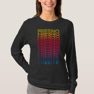 Retro Usa Colourful City Nostalgic Fresno T-Shirt