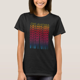 Retro Usa Colourful State Nostalgic Oklahoma T-Shirt