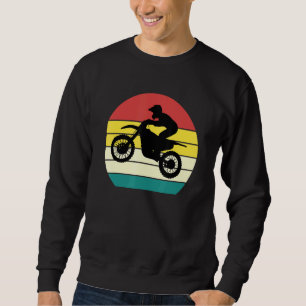 Retro USA Dirt Bike Rider Vintage Motocross Motorc Sweatshirt