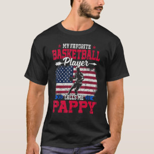 Retro Usa Flag Basketball Player Calls Me Pappy 4t T-Shirt