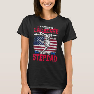 Retro Usa Flag Lacrosse Player Calls Me Stepdad 4t T-Shirt