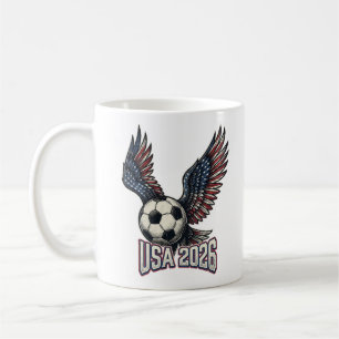 Retro USA Soccer 2026 Eagle Wings  Coffee Mug