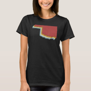 Retro USA State   Vintage Map Oklahoma T-Shirt