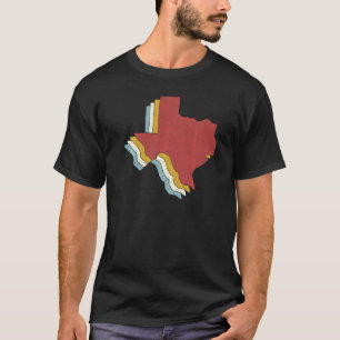 Retro USA State  Vintage Map Texas T-Shirt