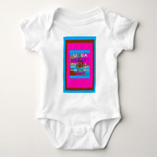 Retro USA Stronger Together Abstract Art Print Baby Bodysuit