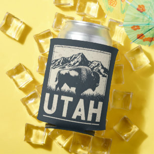 Retro Utah Can Cooler