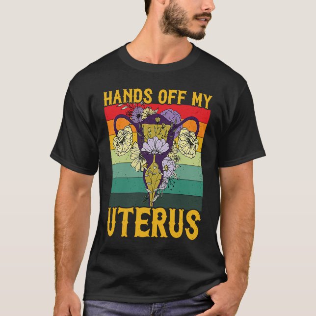 Retro Uterus Support Hysterectomy Recovery Product T-Shirt (Front)