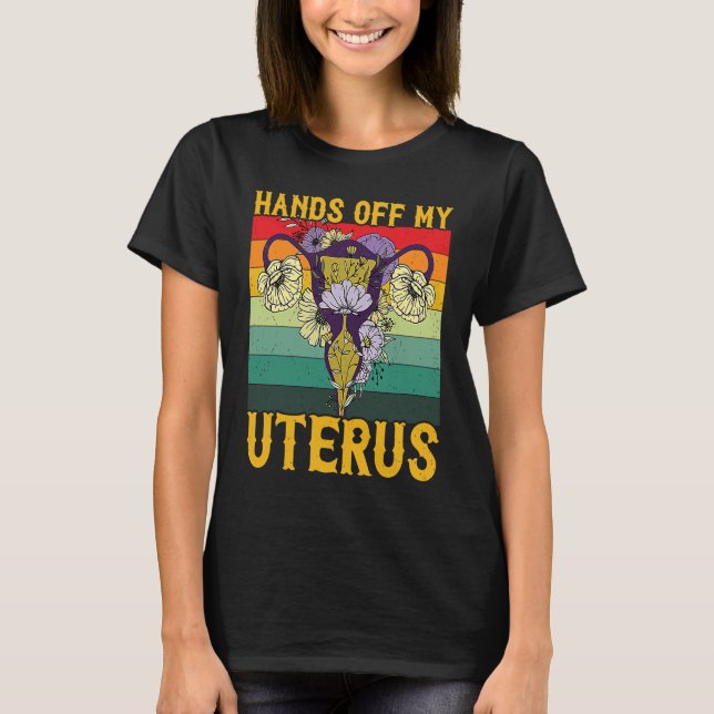 Retro Uterus Support Hysterectomy Recovery Product T-Shirt (Front)