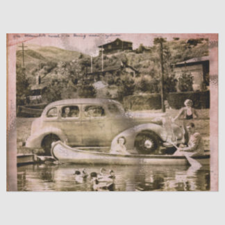 Retro Vacation Time Tissue Paper