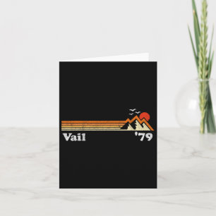 Retro Vail Ski Resort Colorado Snowboard Mountain Card