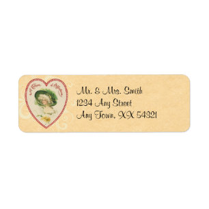Retro Valentine Address Labels