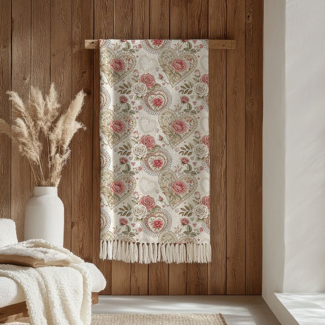 Retro Valentine Blanket Blush Roses for Lovers (Retro Valentine Blanket Blush Roses for Lovers)