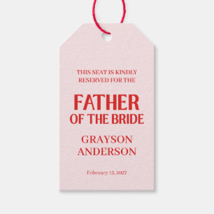 Retro Valentine Bridal Shower Red Pink Gift Tags