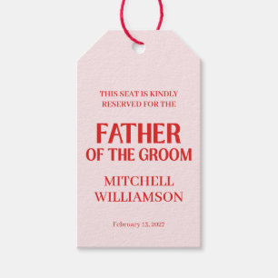 Retro Valentine Bridal Shower Red Pink Gift Tags