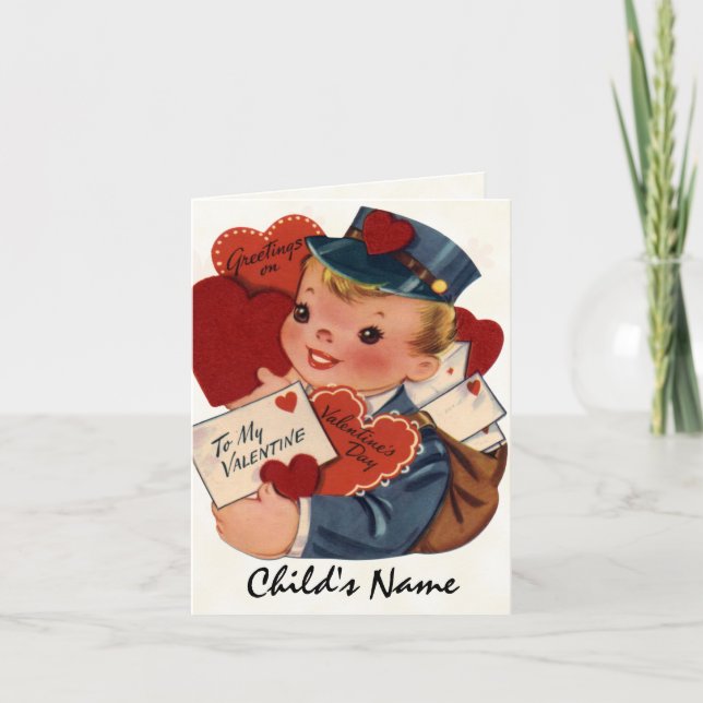 Retro Valentine Card for Kids (Front)