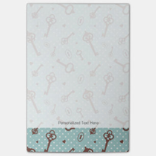 Retro Valentine Keys Post-it Notes