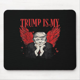 Retro Valentine Trump Is My Valentine Funny Trump Mouse Pad