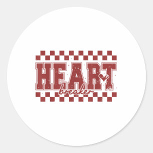 Retro Valentine Vibes Heart Breaker Anti-valentine Classic Round Sticker
