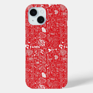 Retro valentine's day iPhone 15 case