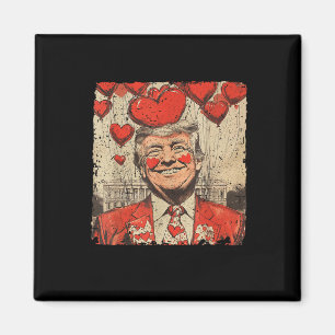 Retro Valentines Day Funny Humorous Trump Is My Va Magnet