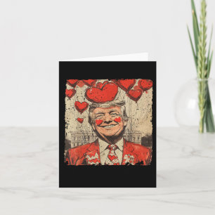 Retro Valentines Day Funny Humourous Trump Is My V Card