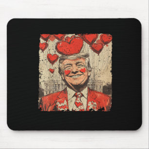 Retro Valentines Day Funny Humourous Trump Is My V Mouse Pad