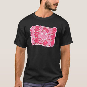 Retro Valentine's Day Hugs Kisses Happy Face XOXO T-Shirt