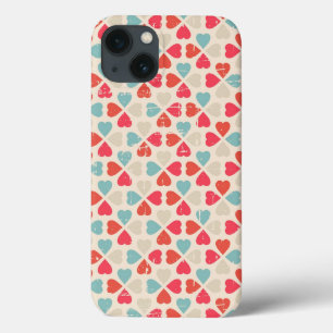 Retro Valentine's Day Pattern iPhone 13 Case