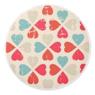 Retro Valentine's Day Pattern Ceramic Knob