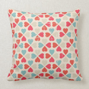 Retro Valentine's Day Pattern Cushion
