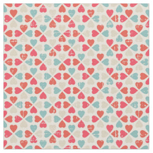 Retro Valentine's Day Pattern Fabric