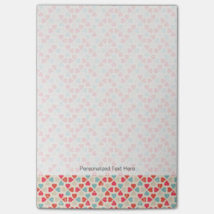 Retro Valentine's Day Pattern Post-it Notes