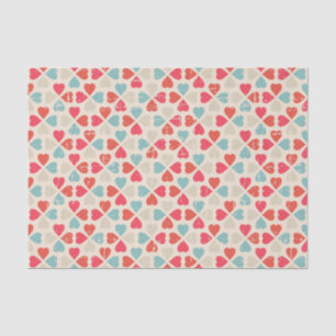 Retro Valentine's Day Pattern Tissue Paper