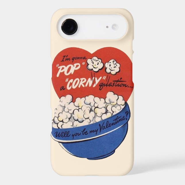 Retro Valentines Day, Popcorn Pop a Corny Question (Back)
