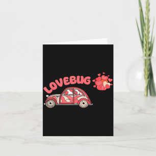 Retro Valentines Lovebug Heart Groovy Valentines M Card