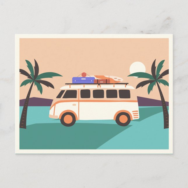 Retro van  postcard (Front)