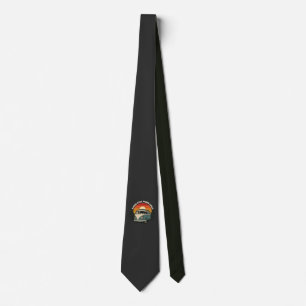 Retro Van Road Trip Sunset Wanderlust Sticker Tie