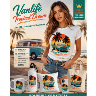 Retro Vanlife Tropical Sunset T-Shirt