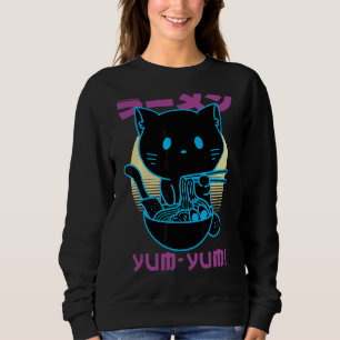 Retro Vaporwave Aesthetic Cool Kitten Cat 80s 90s Sweatshirt