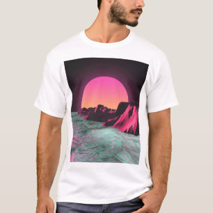 Retro Vaporwave Aesthetic T-Shirt – Neon Dreams & 