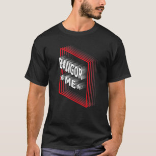 Retro Vaporwave Bangor Maine ME T-Shirt